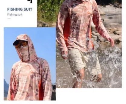 Men's Summer Outdoor Cycling Fiing Sun Protection Ice Silk