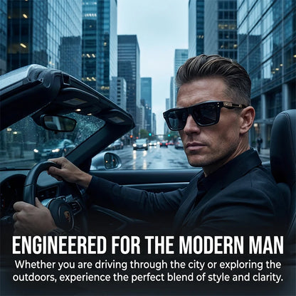 Steampunk Classic Square Sunglasses Men Luxury Brand Vintage
