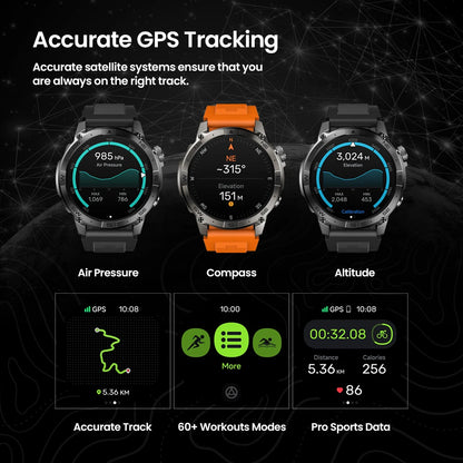 Zeblaze Stratos 2 Plus GPS Sports Smart Watch Built-in Compass