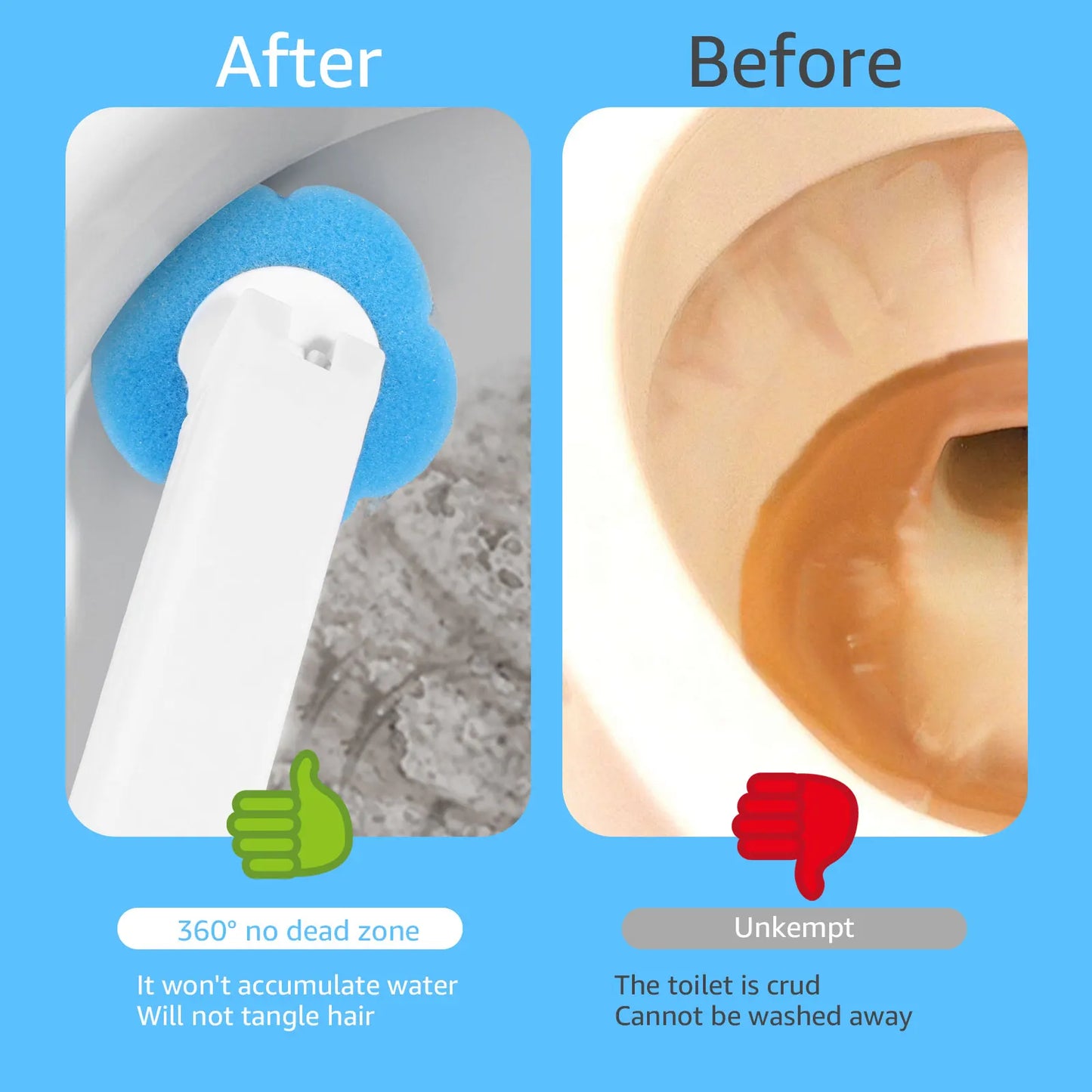 Toilet Brush With Disposable Replacement Head
