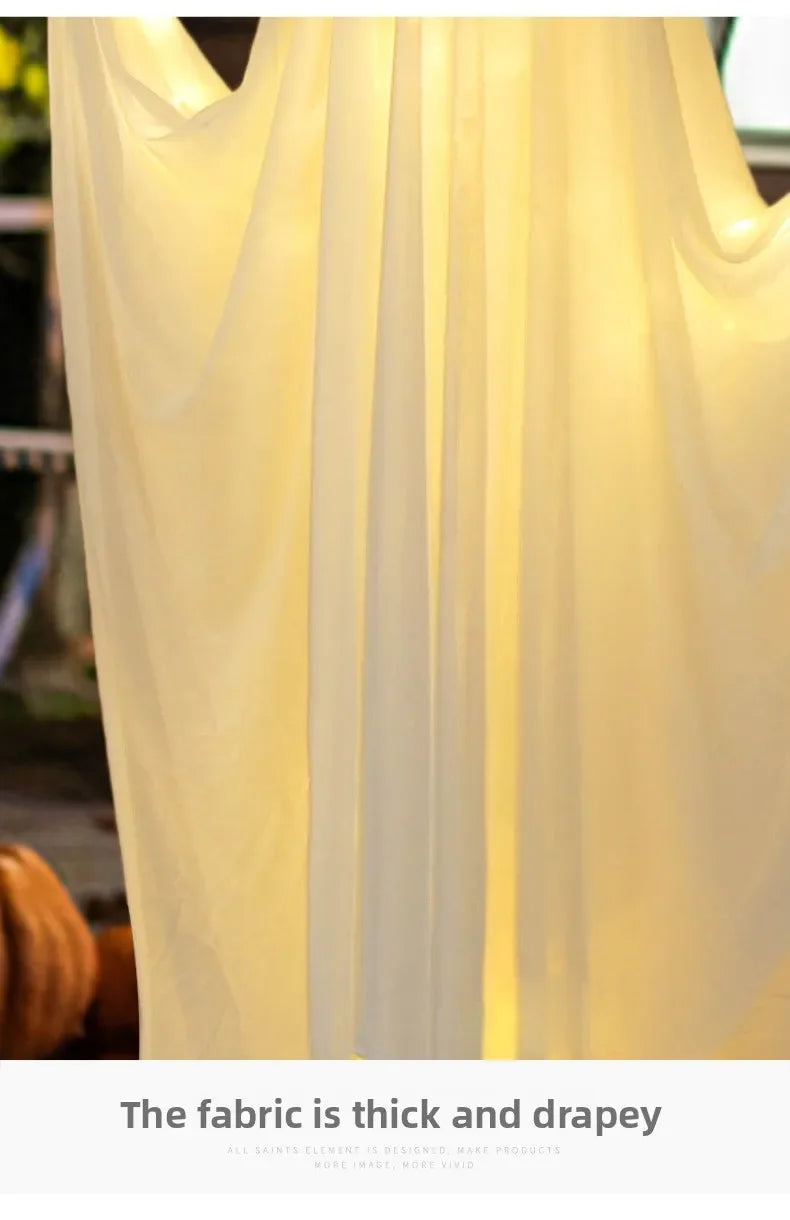 Scary Standing Ghost Glow-in-the-Dark Halloween Decoration