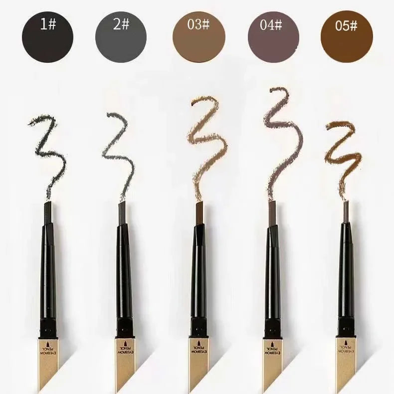 Double Head Eyebrow Pencil with Brush Waterproof Smooth