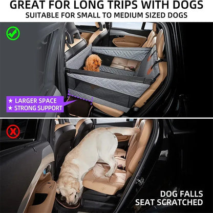Pet Car Nest Bed Full Coverage Back Seat Hammock Extender