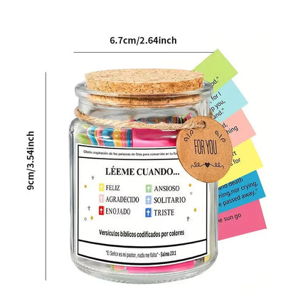 Bible Verses  in Glass Jar Bible Verse Jar Pious Prayer