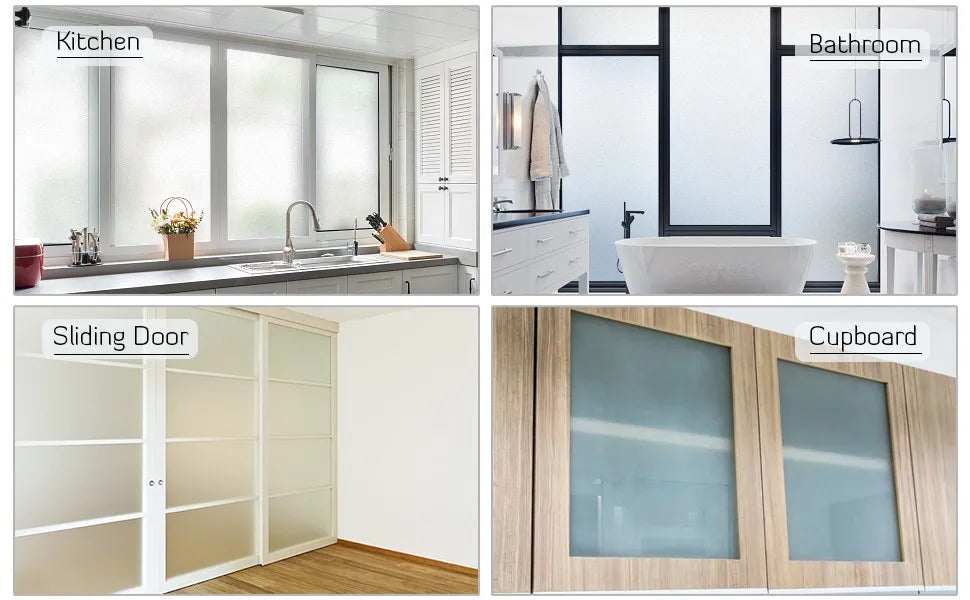 Frosted Window Privacy Film Heat Control UV Blocking