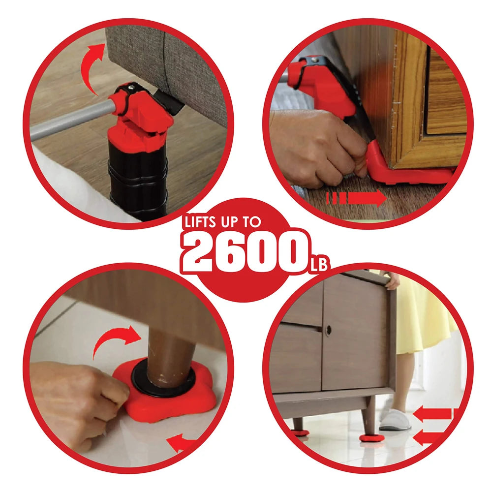Professional Furniture Mover Tool Set Heavy Stuffs Transport Lifter