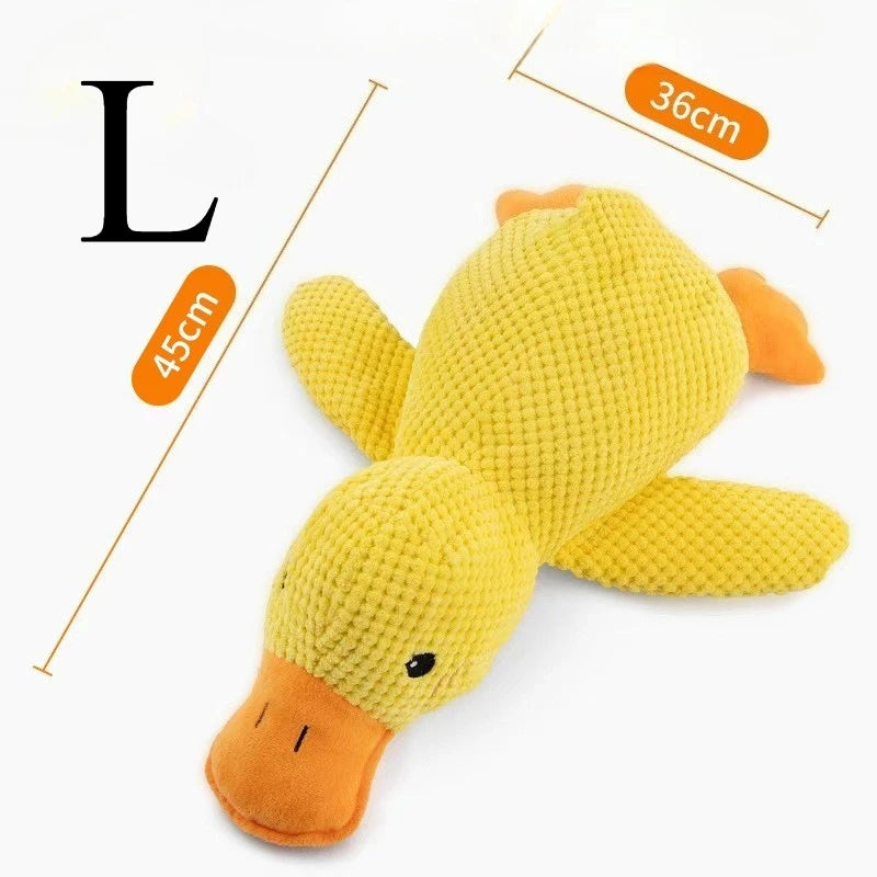 Duck dog toy plush chew resistant durable dog toy