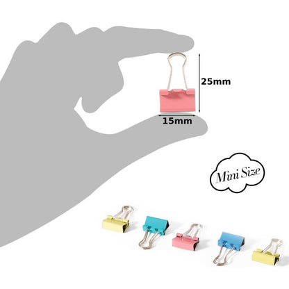 60pcs Mini Binder Clips Color Binder Clip Small Paper Clip