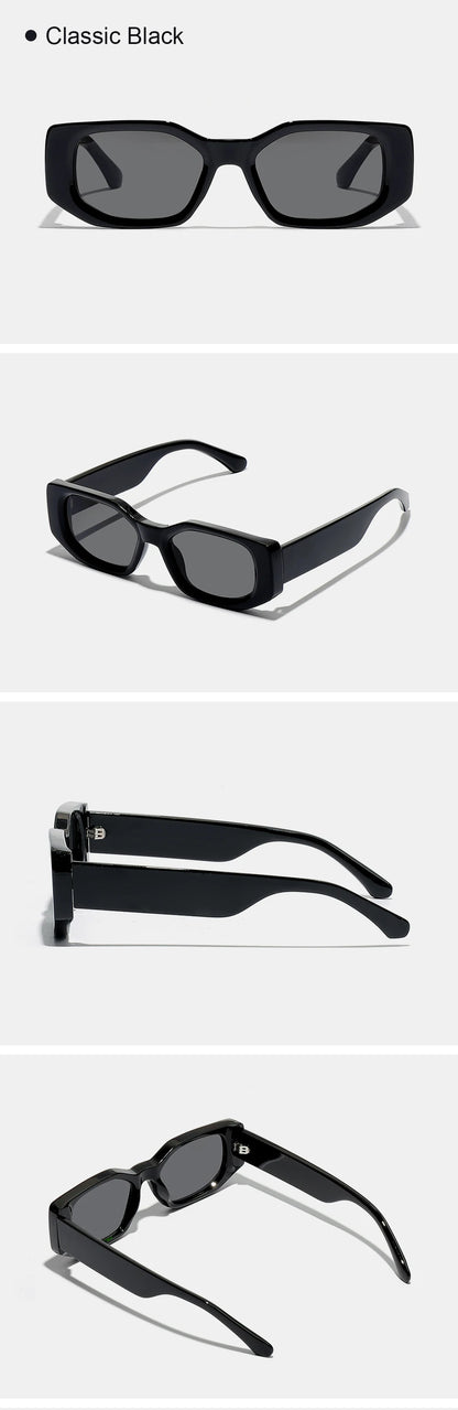 New Black Classic Retro Designer Branded Concave Sunglasses
