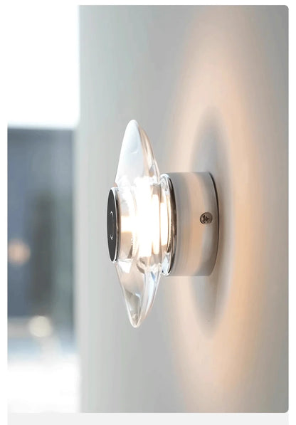 Modern Round Crystal Bedside Lamp Bedroom Living Room