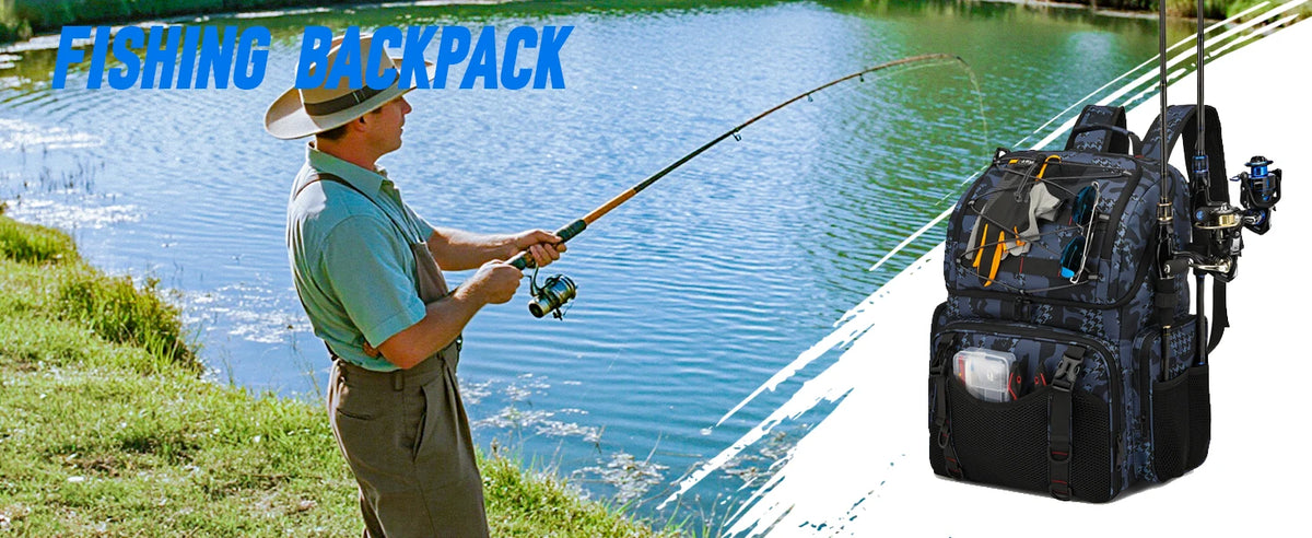 Fishing Backpack 45L Cooler Fishing Tackle Storage Bag