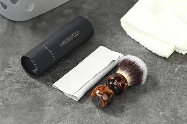 Caramel Cat's Whisker Synthetic Shaving Brush