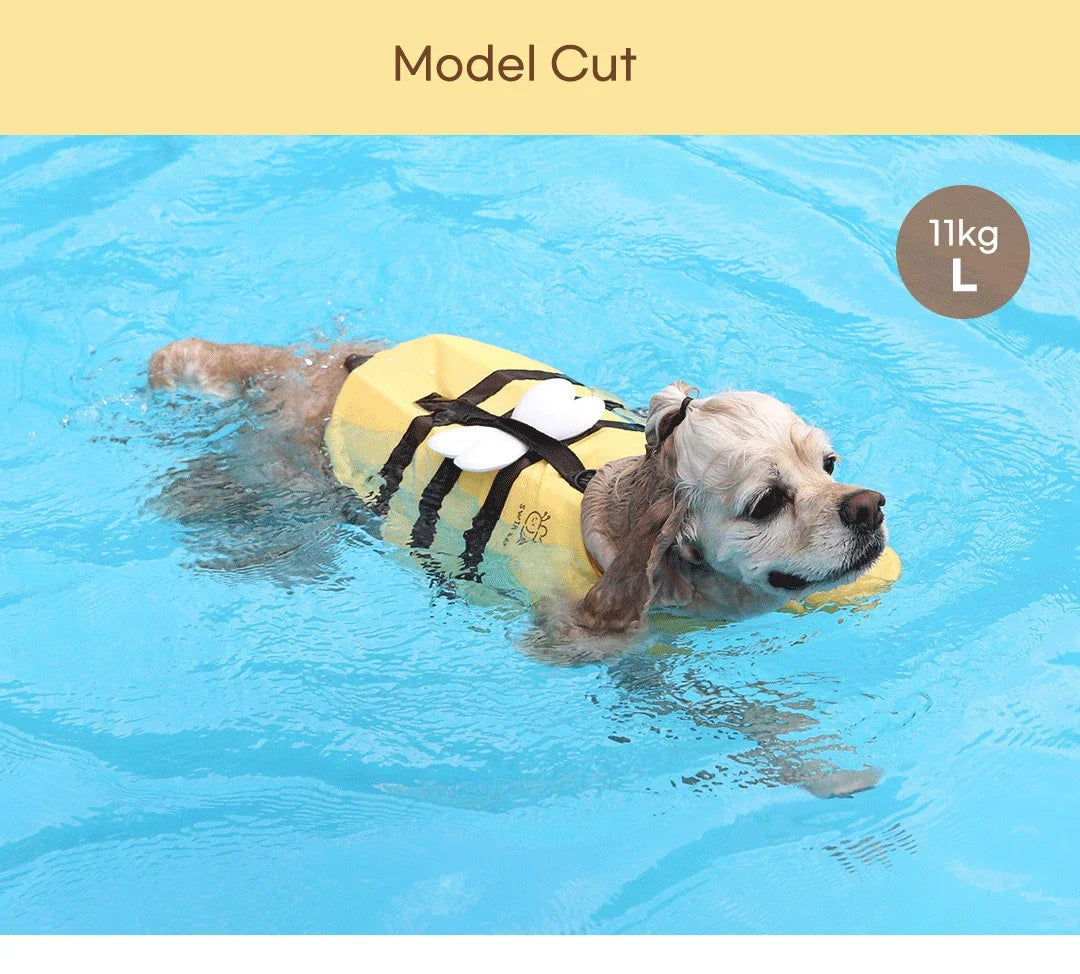 Summer Little Bee Dog Swimsuit Waterproof Puppy Life Jacket