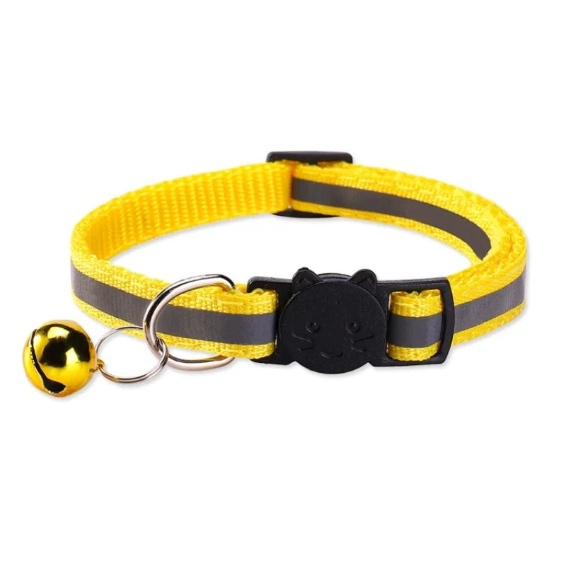 Colorful Reflective Breakaway Cat Collar with Bell