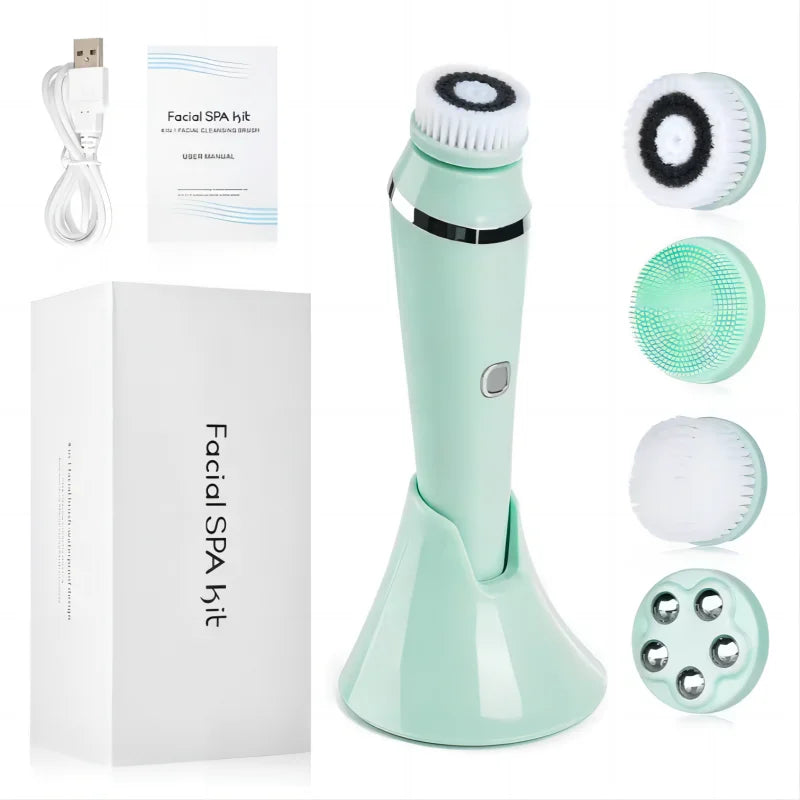 4 in 1 Electric Facial Cleansing Brush Sonic Skin Care