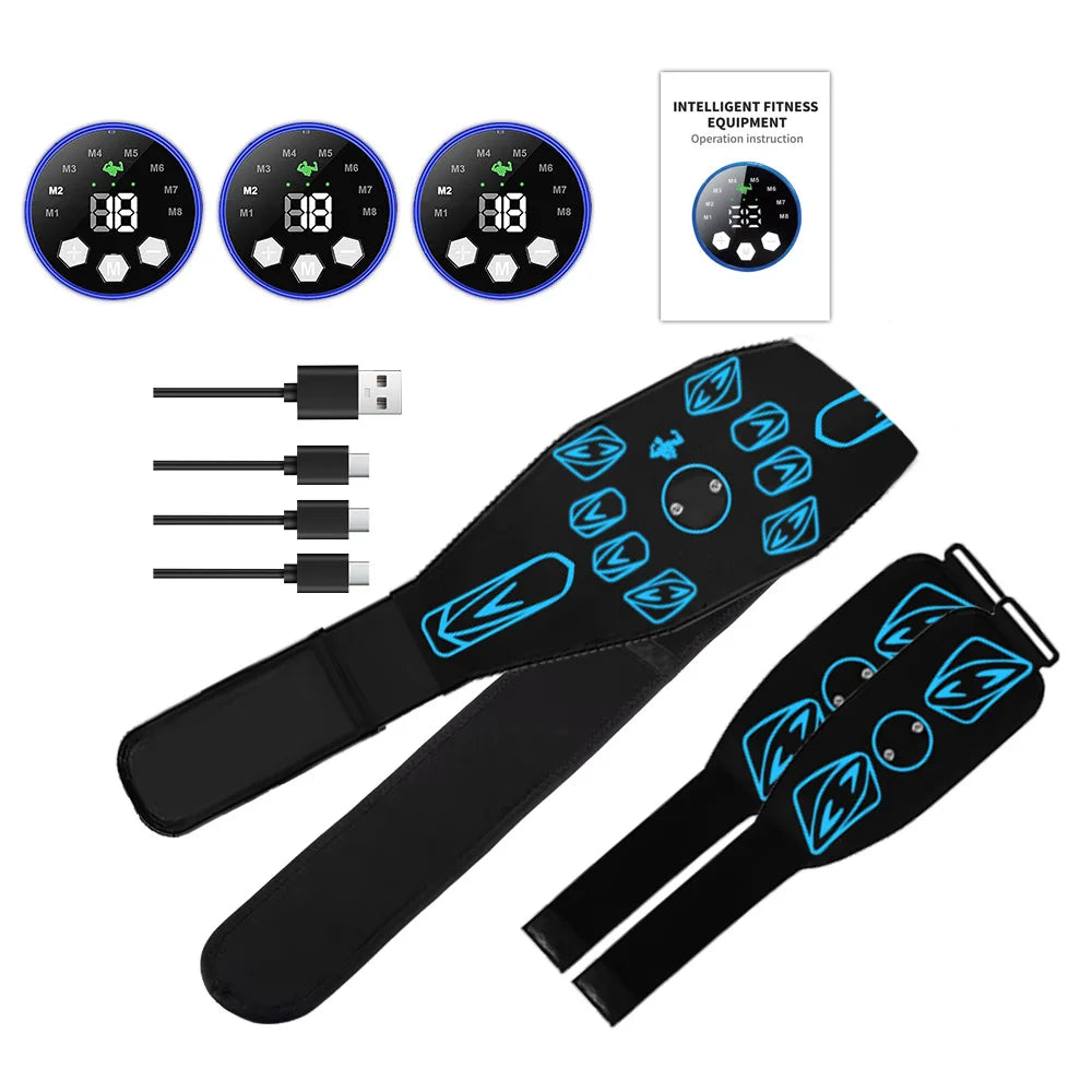Portable EMS Muscle Stimulator Set – Electric Abdominal Belt