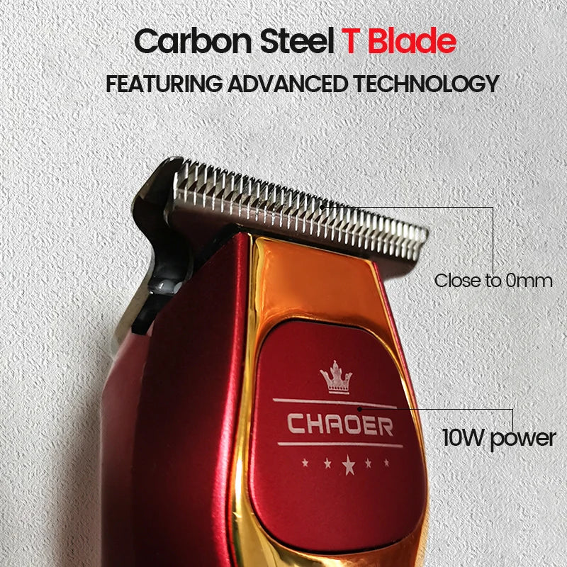 Powerful Professional Hair Trimmer Men 0 MM T Blade Electric Clipper