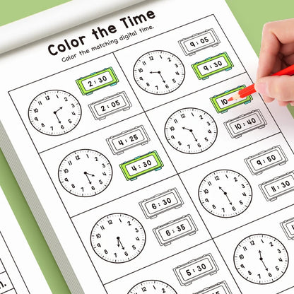 Children's Time Concept Practice Workbook, Suitable