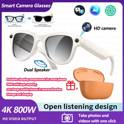 New 800W Camera AI Glasses Photo Video Recording