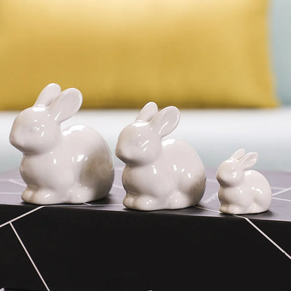 Cute Miniature Bunny Figure Home Decoration