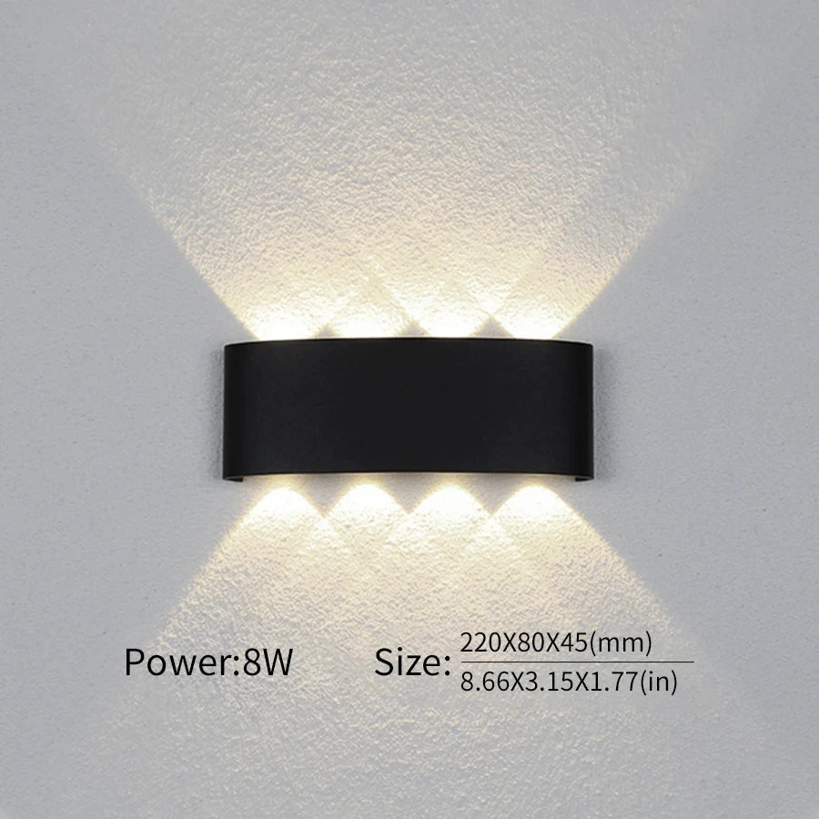 Led Wall Lamp Waterproof IP66 Up And Down Lighting Garden Decoration