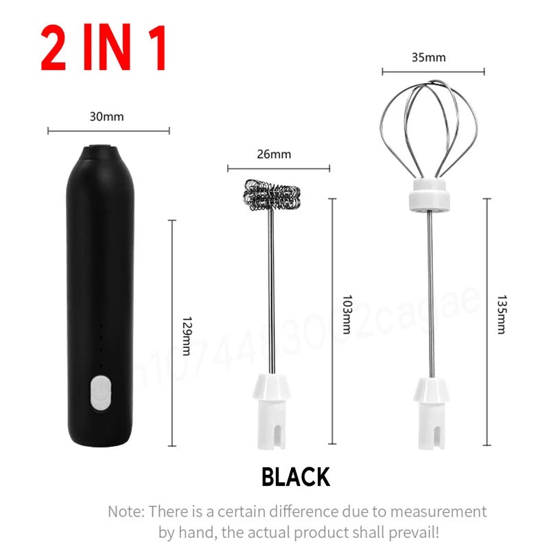 HOT  Electric Milk Frother + Egg Beater Wireless Type-C Charging