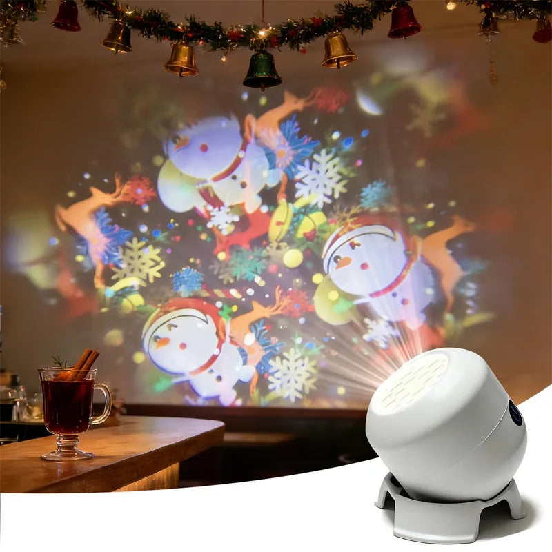 Colorful Fantasy Projection Lamp  Ocean Snowflake Ambiance