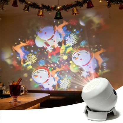 Colorful Fantasy Projection Lamp  Ocean Snowflake Ambiance