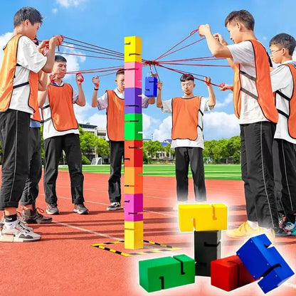 Group Team Building Tower Stack Game Multiplayer