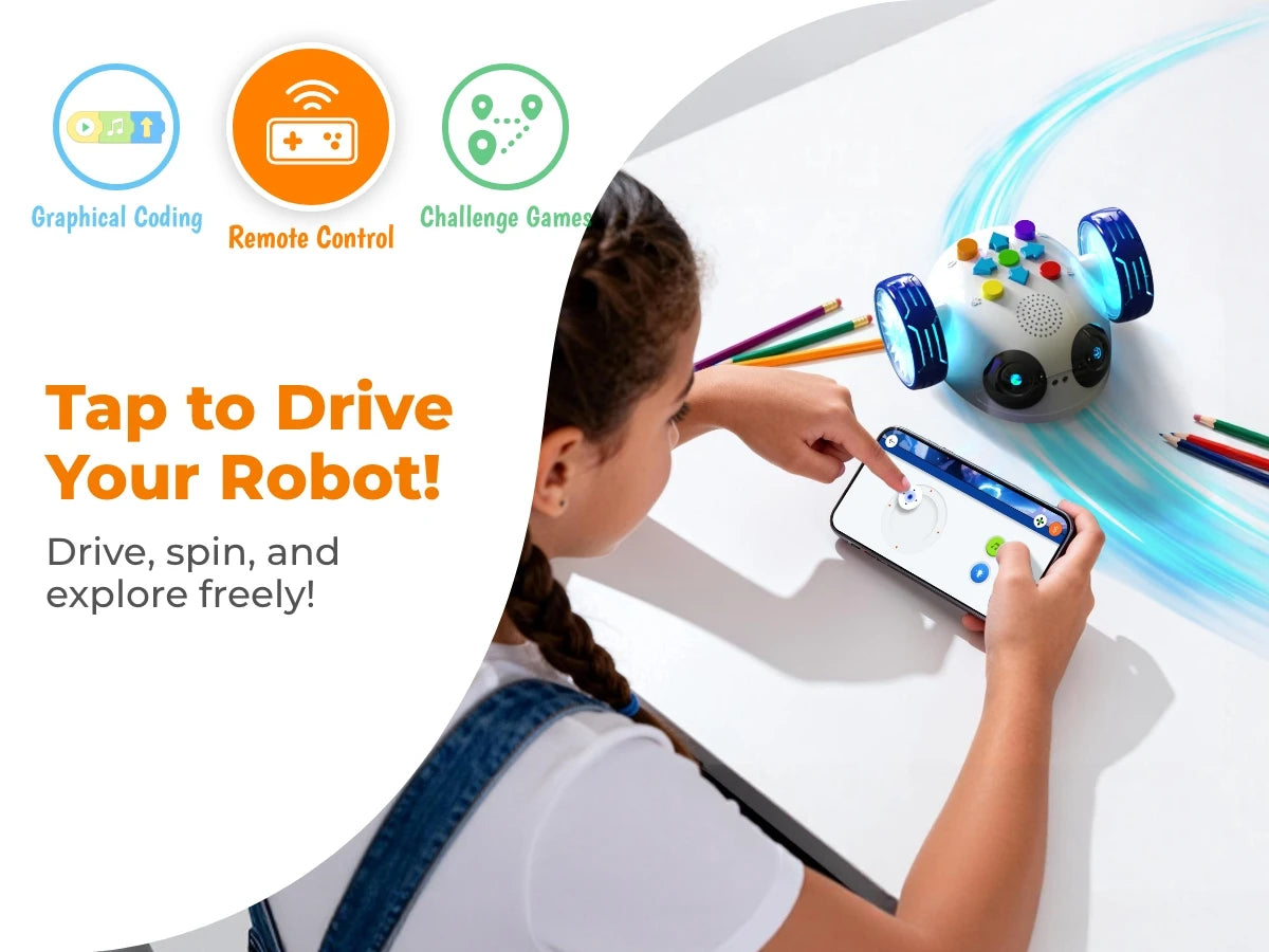 Apitor Mini Robot Wheels Coding Robot Toys Screen