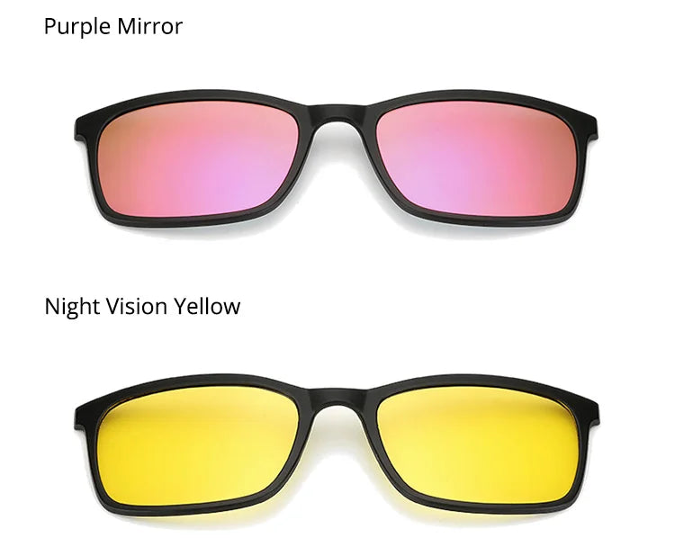 5 In 1 Magnetic Clip On Glasses TR90 Optical Eyeglass