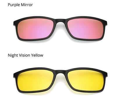 5 In 1 Magnetic Clip On Glasses TR90 Optical Eyeglass