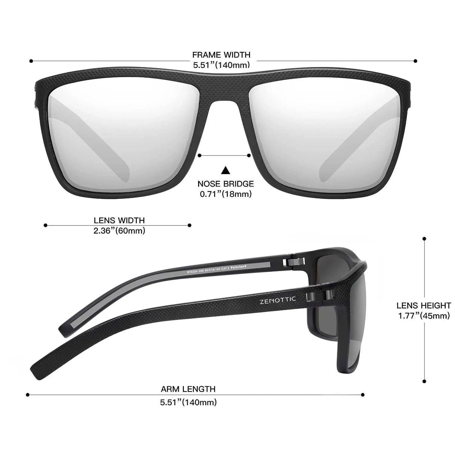 Polarized Sunglasses for Men Shades Lightweight TR90 Frame