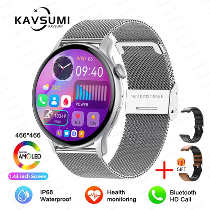 NFC Smart Watch Amoled HD GPS Track Sports Heart Rate