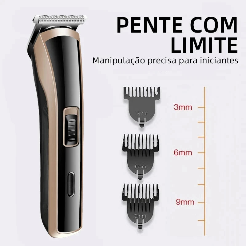 KM-418 Waterproof Hair Clipper Rechargeable Electric Trimmer