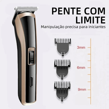 KM-418 Waterproof Hair Clipper Rechargeable Electric Trimmer