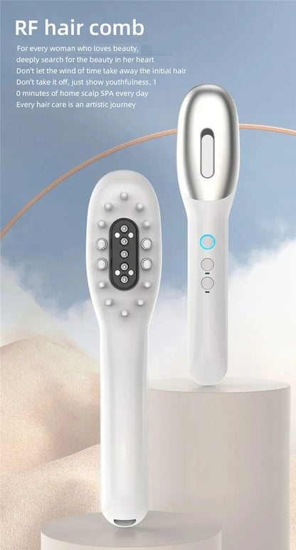 Electric EMS Scalp Massager Comb LED Light Hair Growth