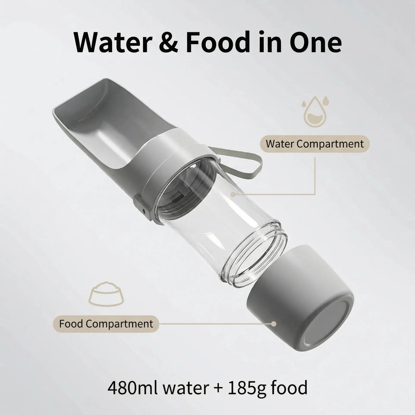 Leak-Proof Pet Travel Bottle Dual-Use Dog Water Dispenser