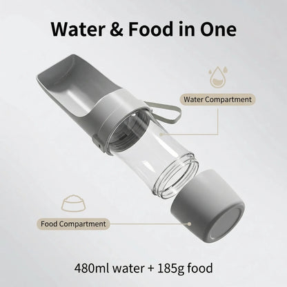 Leak-Proof Pet Travel Bottle Dual-Use Dog Water Dispenser