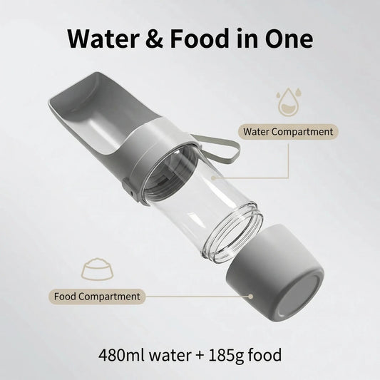 Leak-Proof Pet Travel Bottle Dual-Use Dog Water Dispenser
