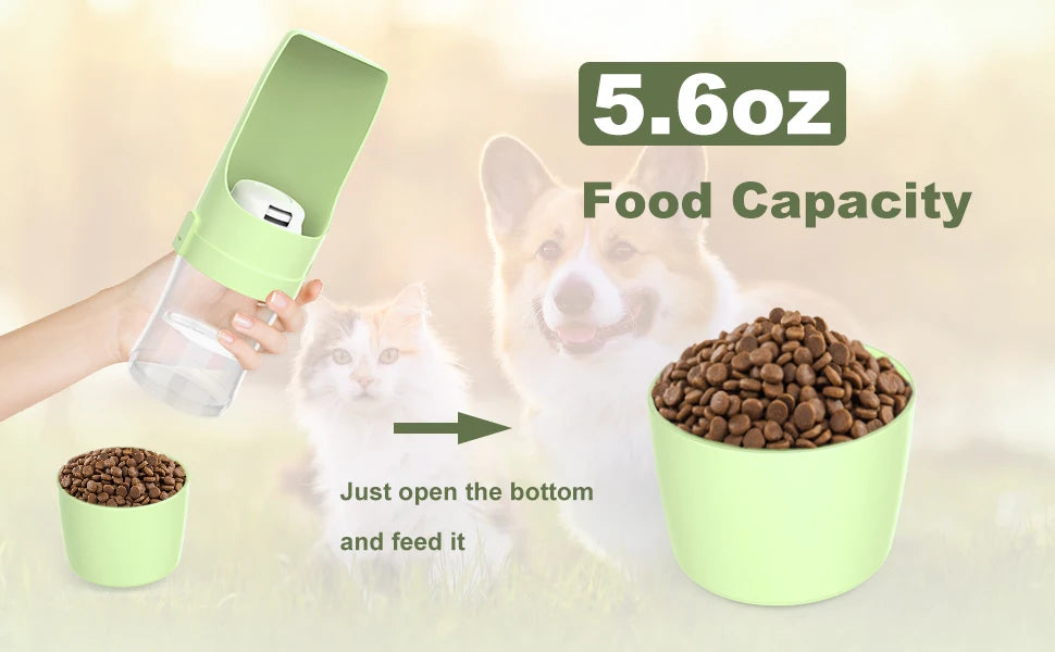 Leak-Proof Pet Travel Bottle Dual-Use Dog Water Dispenser
