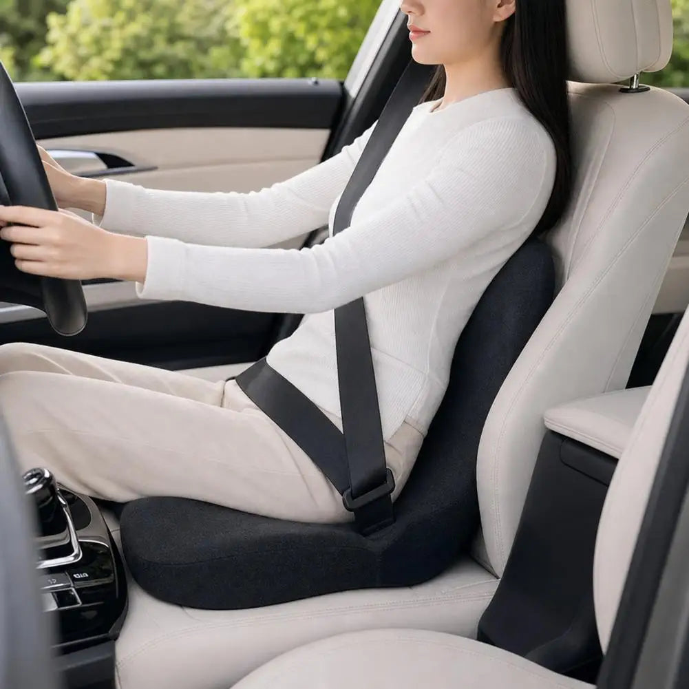 Memory Foam Car Seat Cushion Lumbar Support Ergonomic