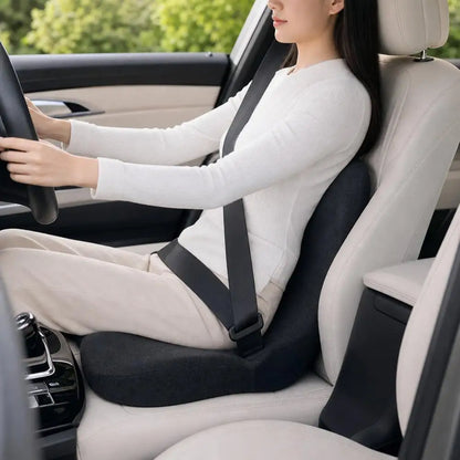 Memory Foam Car Seat Cushion Lumbar Support Ergonomic