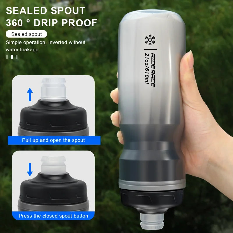 Bicycle Water Bottle Insulated Thermal 610ml Outdoor