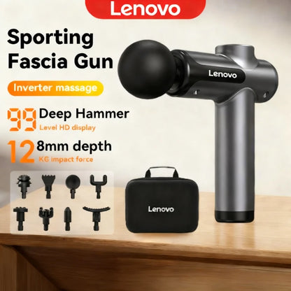 Lenovo Powerful Wireless Massager Gun 8 Massage Heads