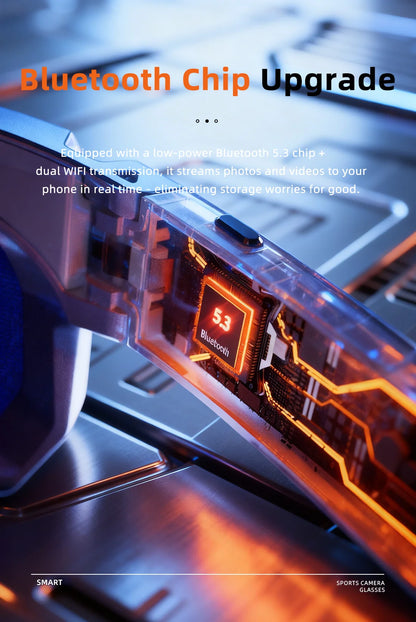 AI Smart Glasses 800W HD Anti-shake Camera Action Capture