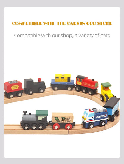 New Kinds Wooden Track Parts Beech Wooden Railway Train