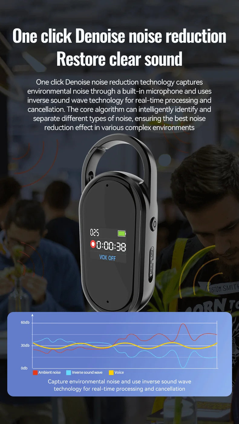 AI Voice Recorder Dictaphone with Real-Time Transcription