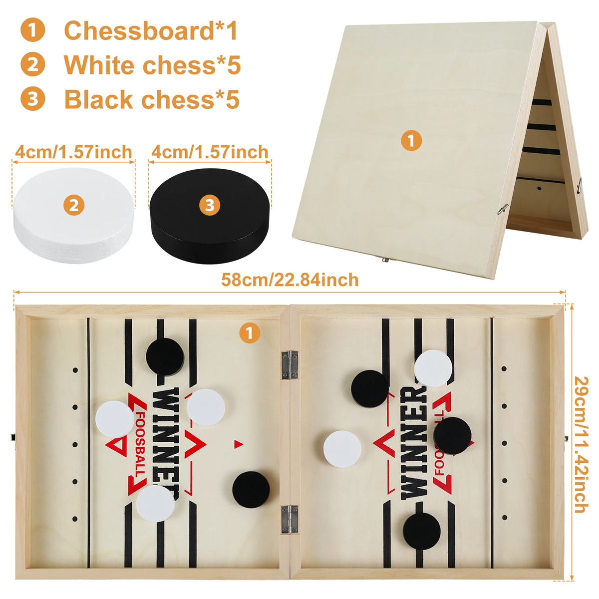 Foldable Foosball Winner Games Table Hockey Catapult Chess