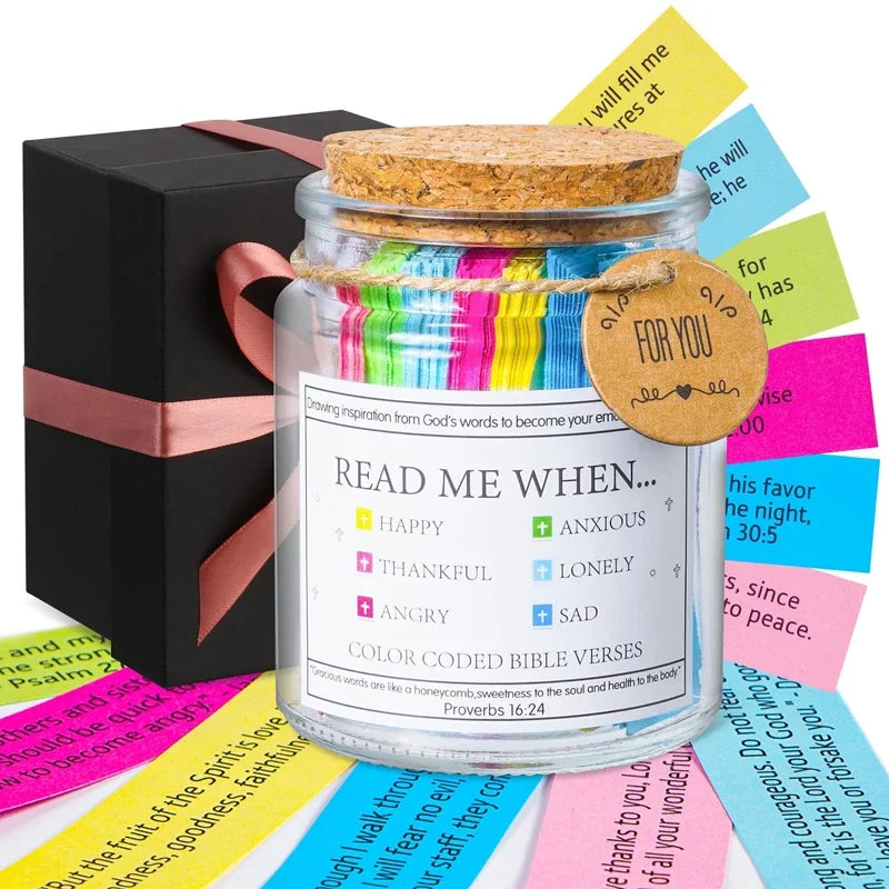 Bible Verses  in Glass Jar Bible Verse Jar Pious Prayer